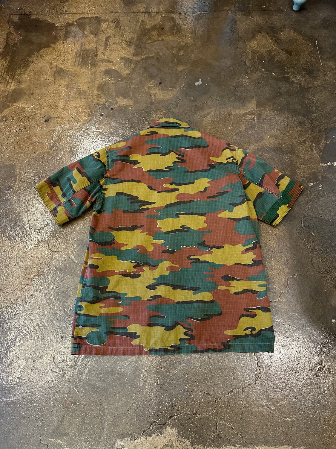 90s Belgian ARMY 직소패턴 컴벳셔츠 L 상품이미지2