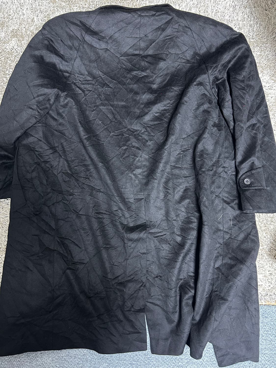 캐시미어 100프로 검정색 코트 사이즈 105~110 상품이미지6