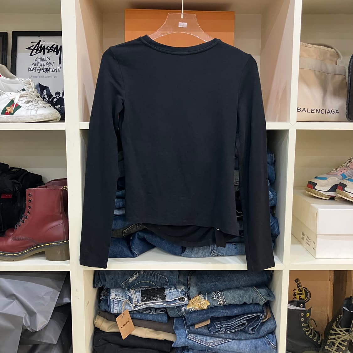 올세인츠 블랙 셔링 롱슬리브 34 상품이미지3