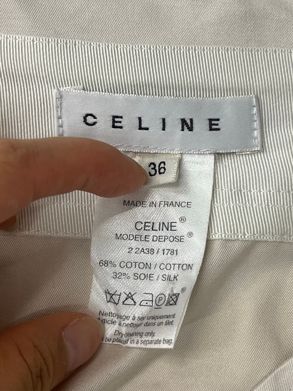 Celine 셀린느 아이보리 실크 랩 미디 스커트 상품이미지7