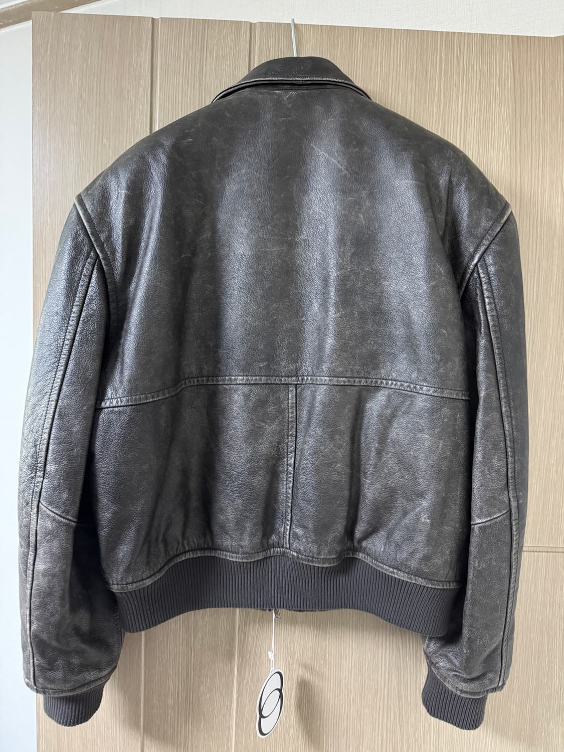 (새제품)엘무드 아머 카우하이드 레더 자켓 워시드블랙 46 상품이미지4