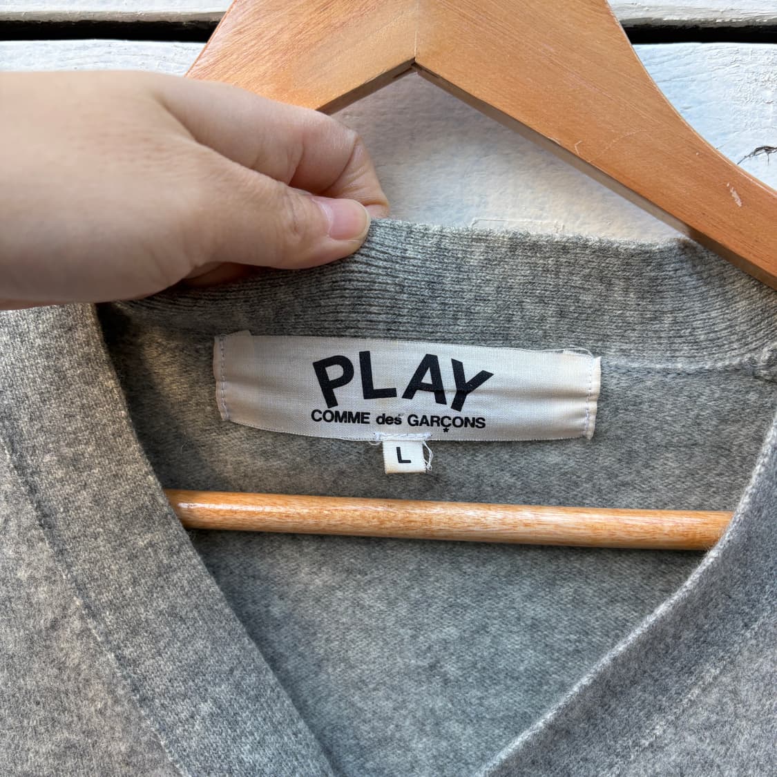 Comme des Garcons 꼼데가르송 울 니트 가디건 상품이미지4