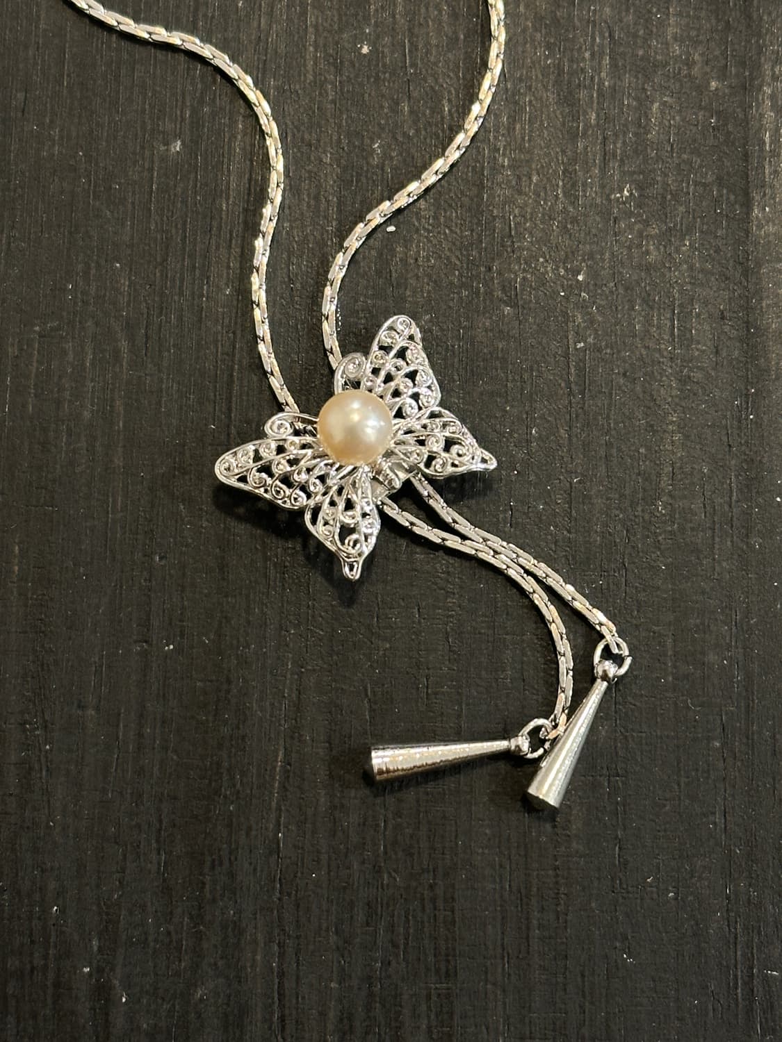 Vintage pearl bolo tie🦋 상품이미지1