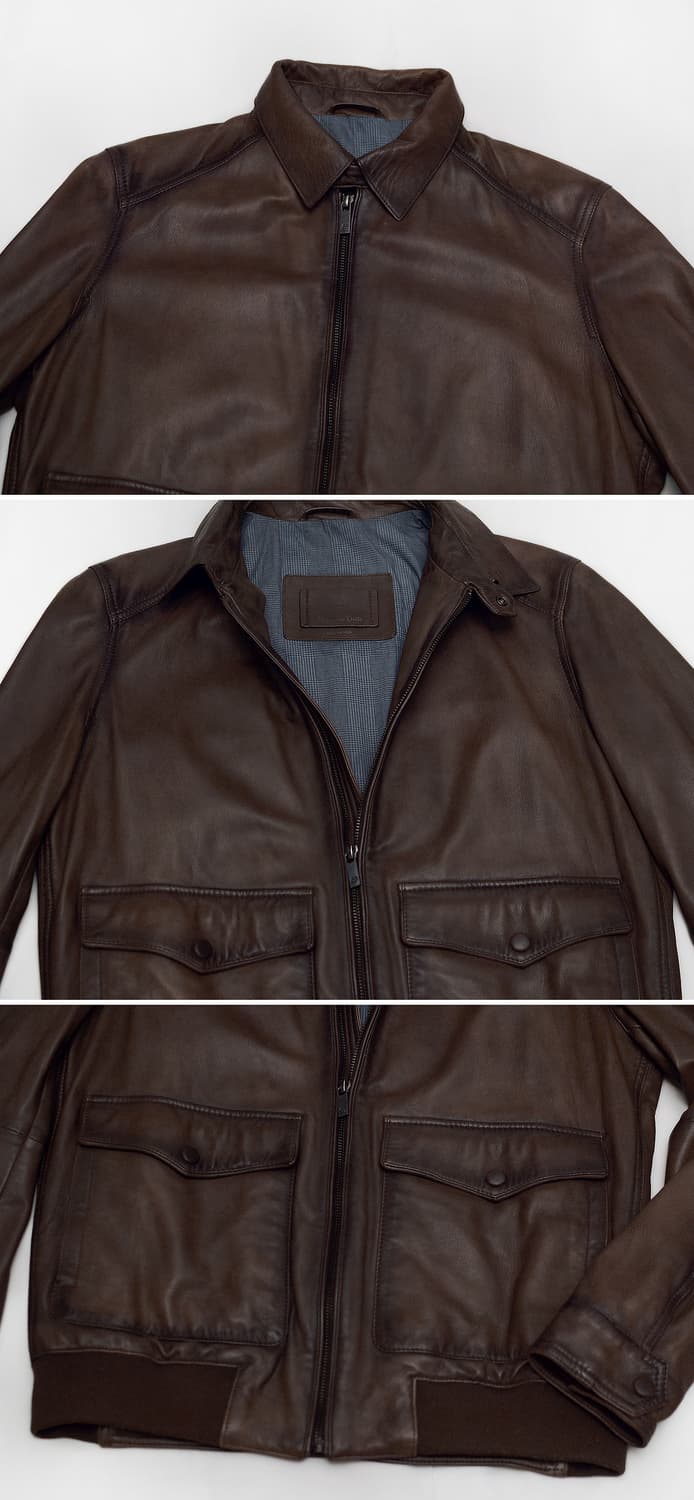 마시모두띠 파티냐 레더 A2 플라이트 자켓 (M / 95-100) 상품이미지4