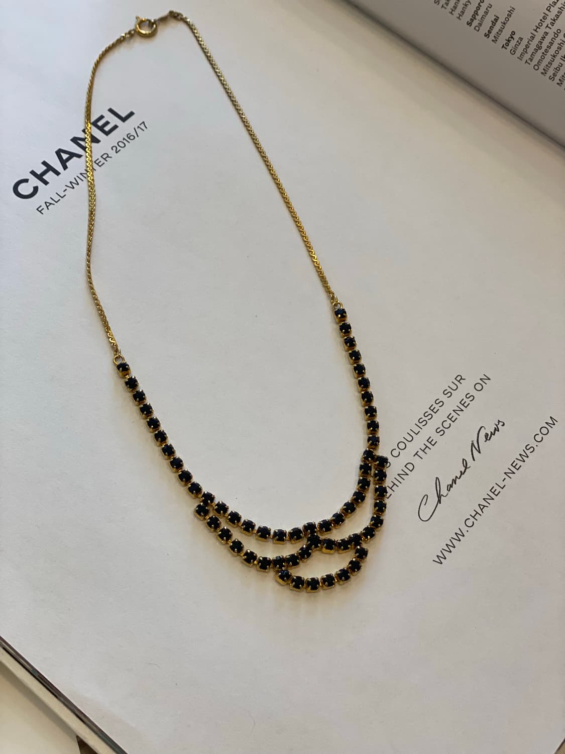 빈티지 블랙 스톤 목걸이 상품이미지3