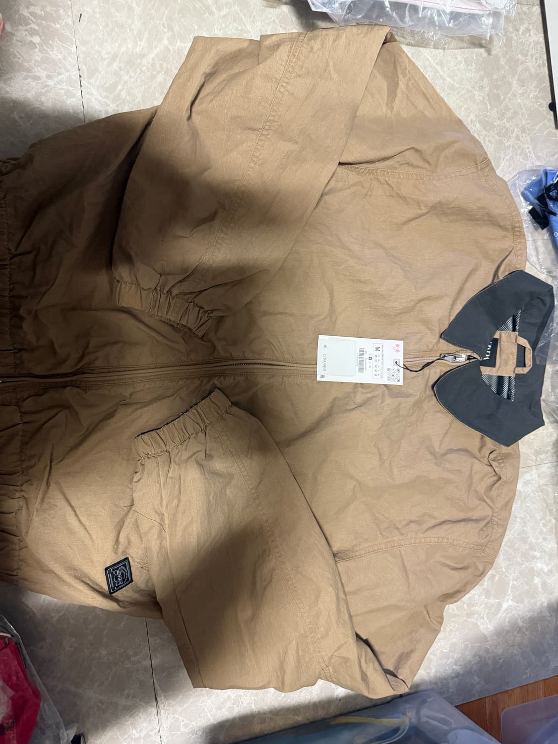 M사이즈 자라 콘트라스트 자켓 카멜 3918/355 상품이미지2