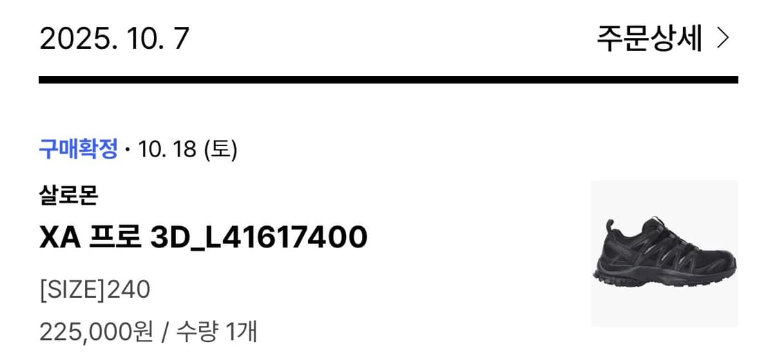 살로몬 XA 프로 3D 사이즈 240 상품이미지3