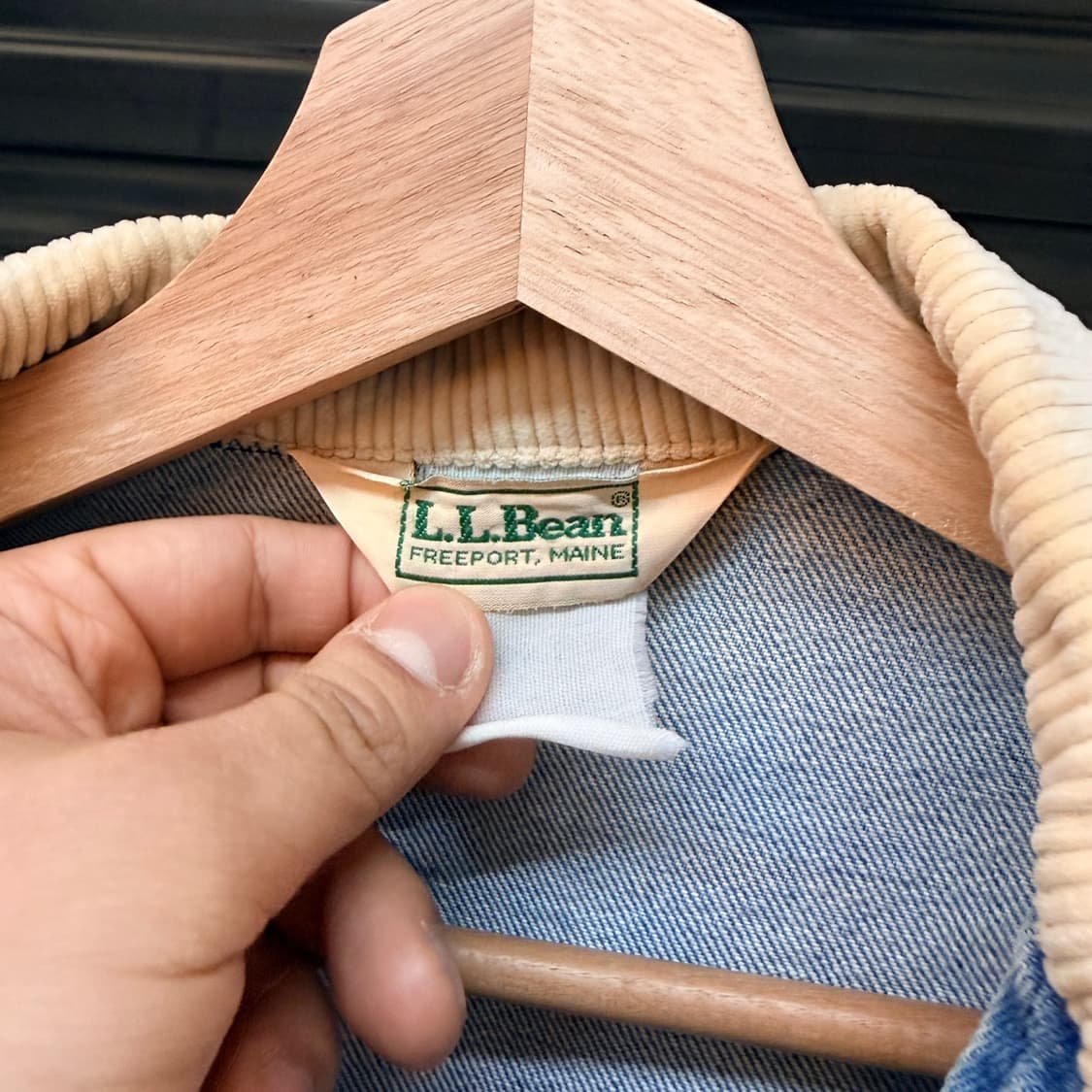 80'S 엘엘빈 데님 헌팅 자켓 코트  상품이미지9