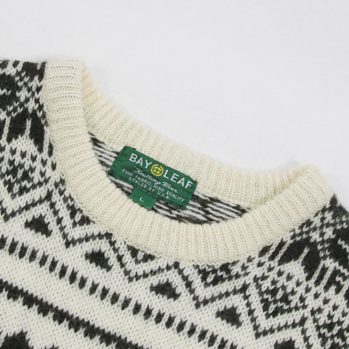(착용컷) BAY LEAF 노르딕 패턴 니트 (남성용 98-100) 상품이미지5