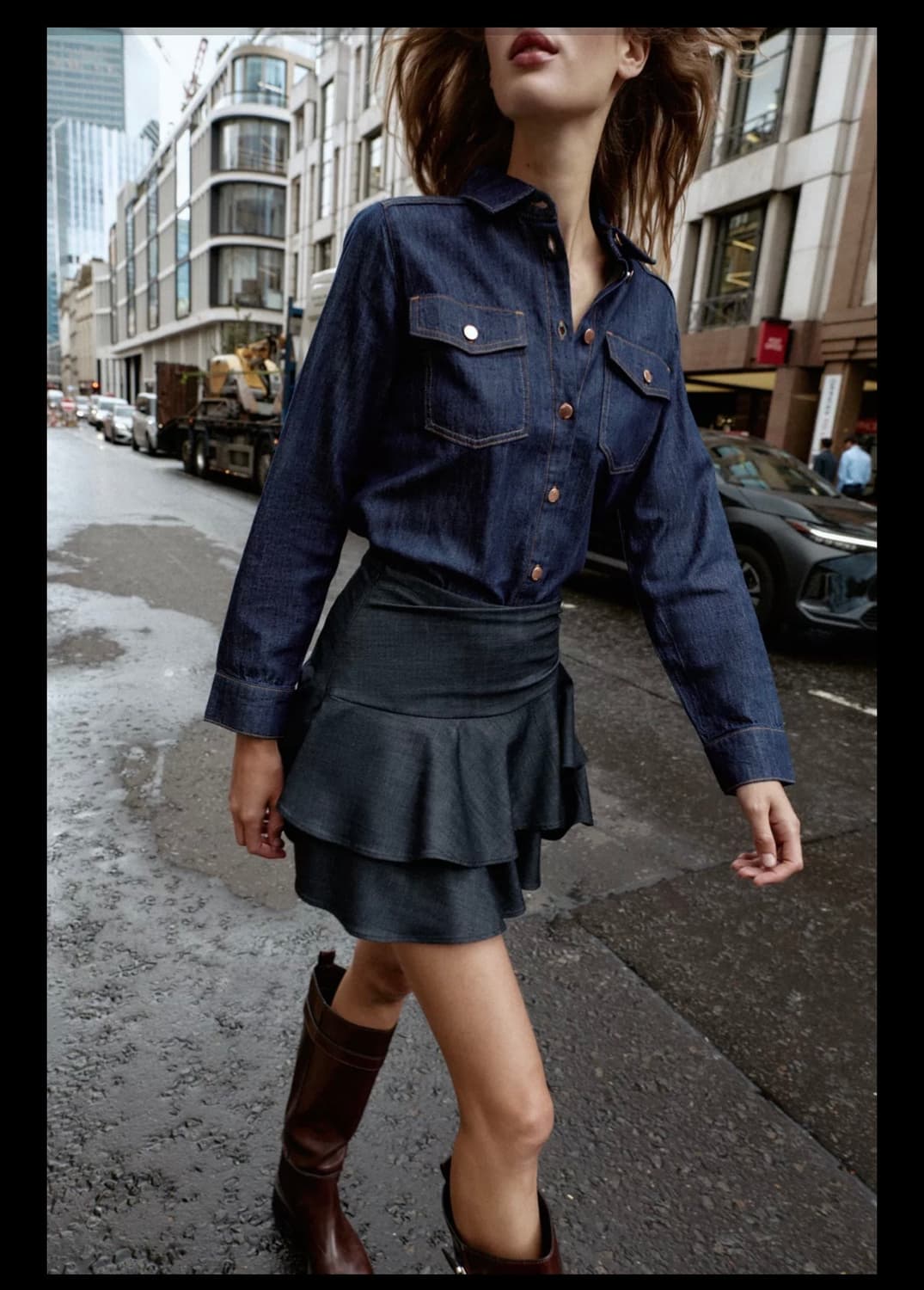 새상품)자라 데님셔츠 상품이미지2