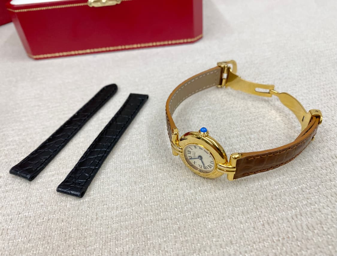 까르띠에 머스트 꼴리제드 24mm 쿼츠 여성용 금장 실버 상품이미지7