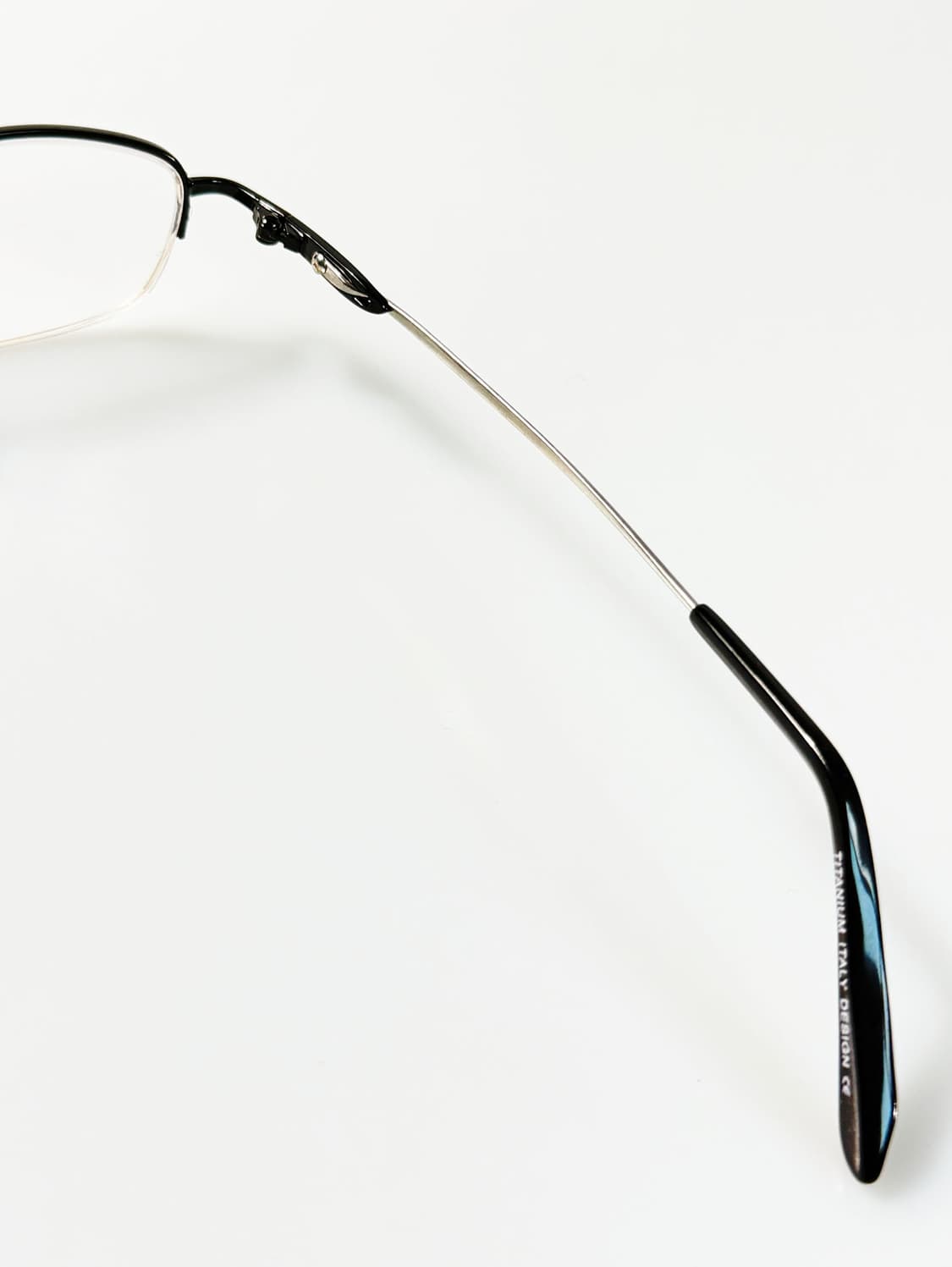 90s TITANIUM OPTICAL 티타늄 스퀘어 반무테 빈티지 안경 상품이미지6