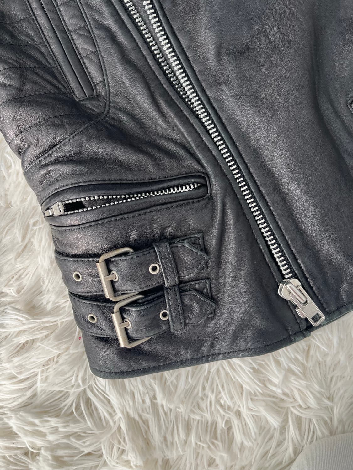 블랙 버클 라이더 자켓 상품이미지6