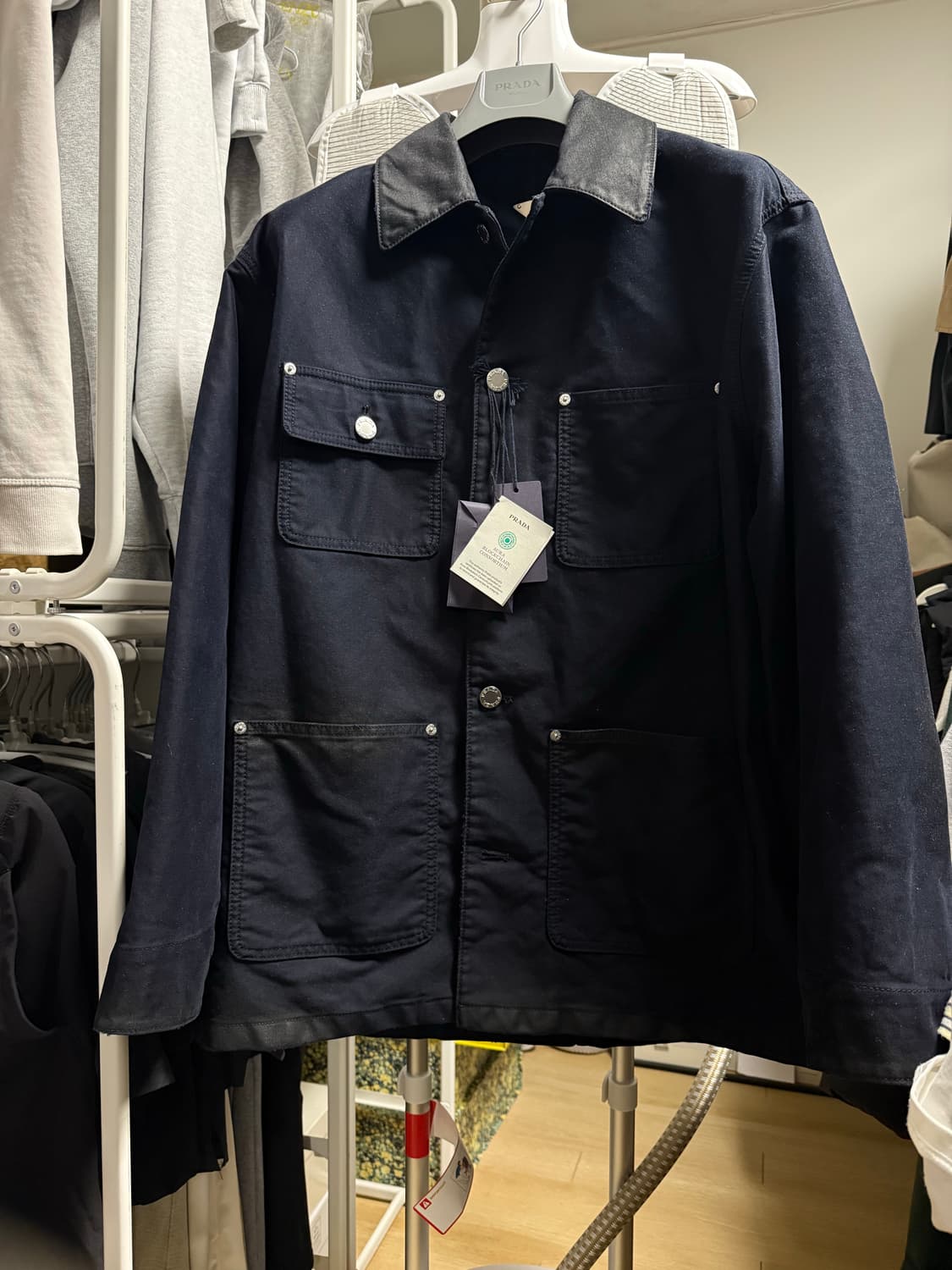 프라다 네이비 몰스킨 초어자켓 S(105-110) 상품이미지1