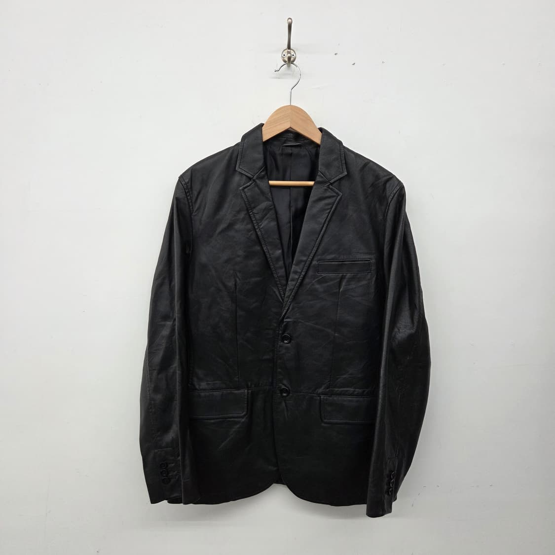 양가죽 블랙 남성 블레이저 자켓 남m 상품이미지1