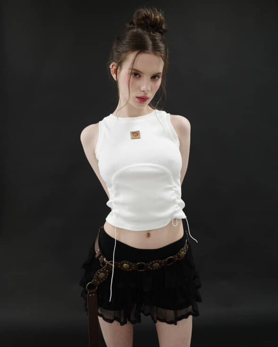 드라이로즈 TUNNEL LOGO SLEEVELESS 슬리브리스 화이트 상품이미지1