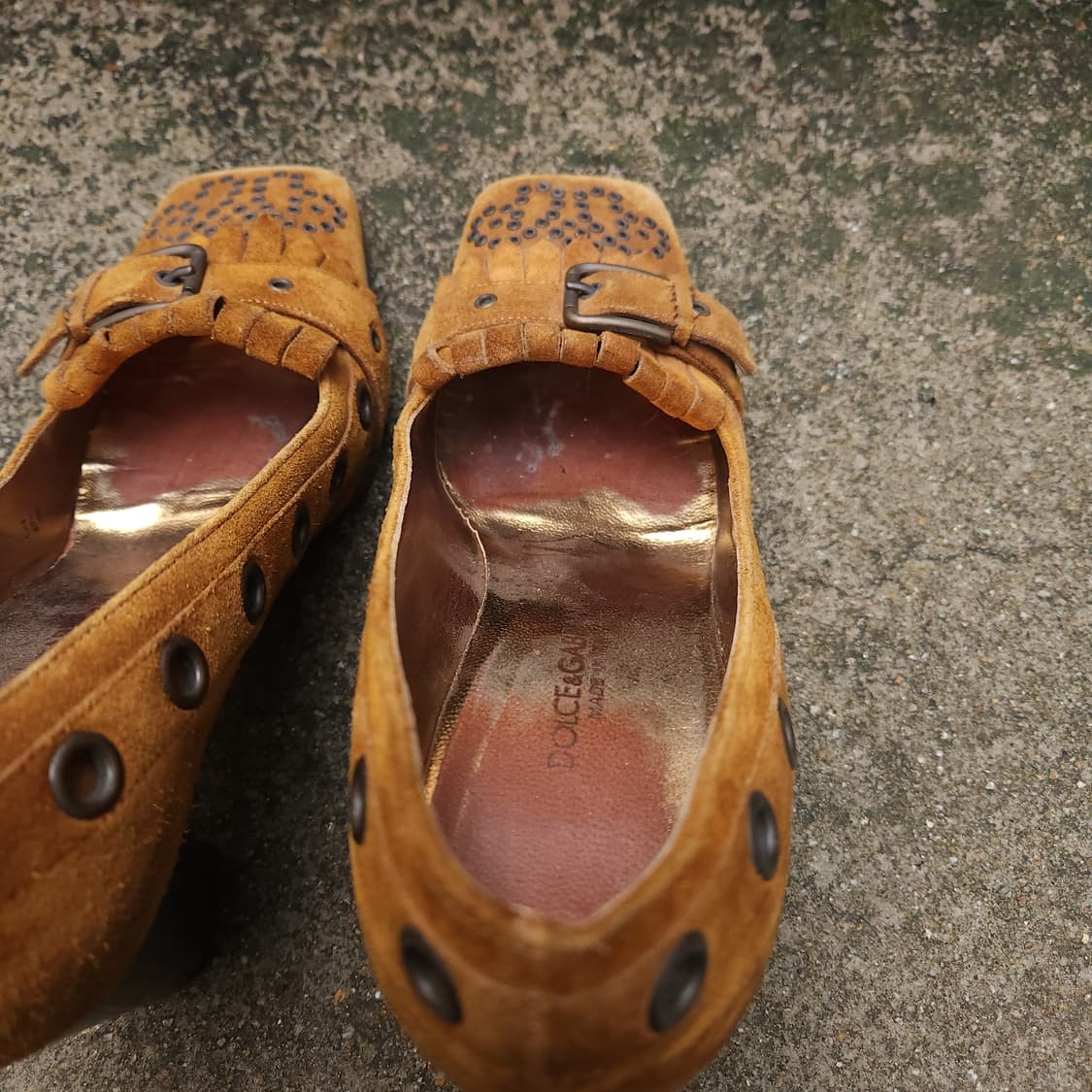 [36.5] Dolce & Gabbana 스웨이드 여성 구두 상품이미지5