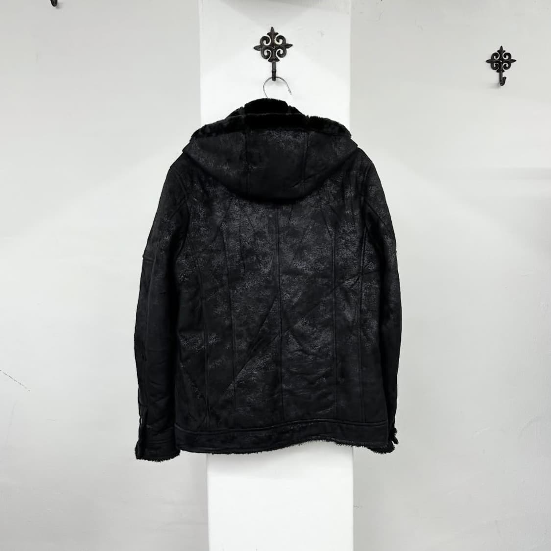 Waxed mouton hood jacket 상품이미지6