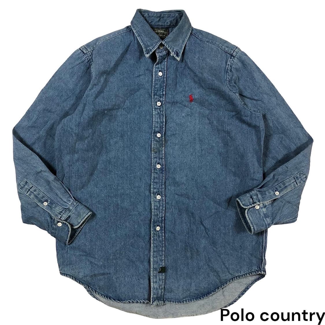 [M~L] 폴로컨트리 데님 긴팔 셔츠 상품이미지1