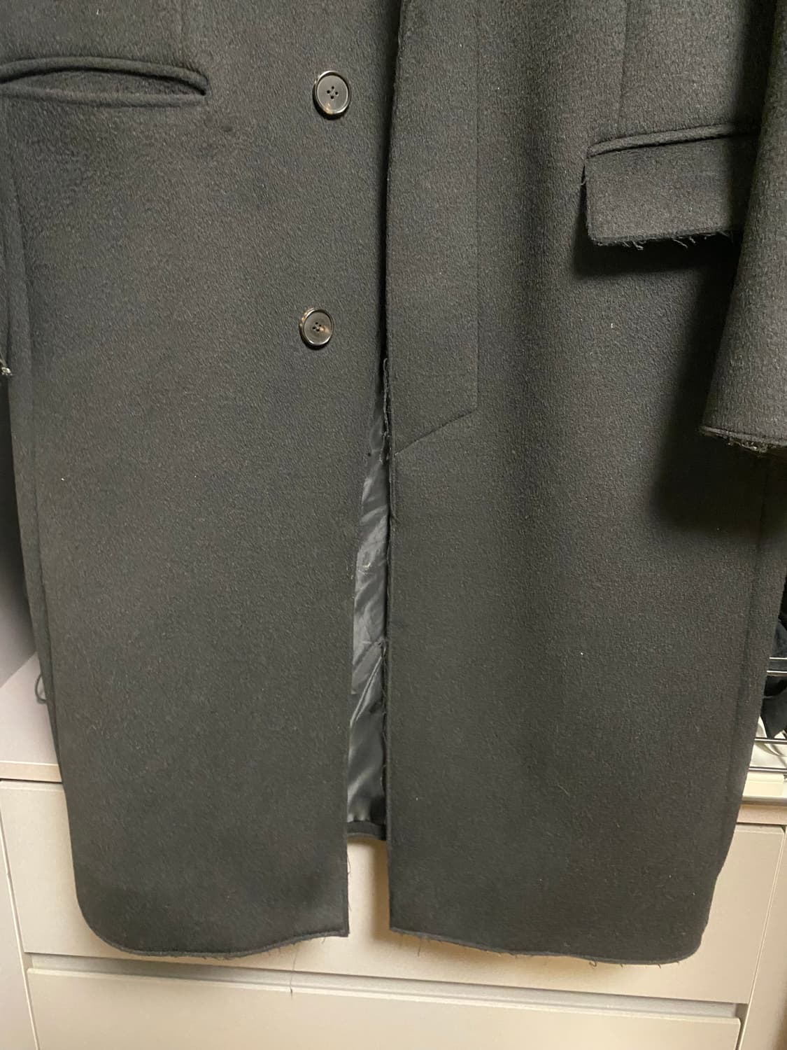 토니웩 캐시미어 컷팅 크루도 코트 상품이미지4