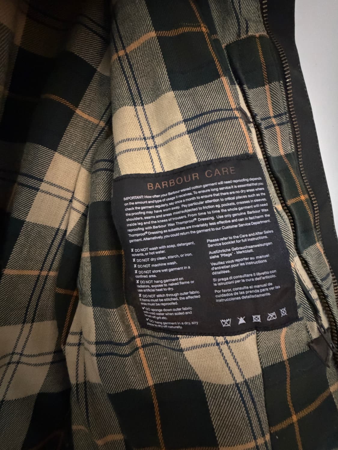 바버 비드넬 왁스 자켓 상품이미지4