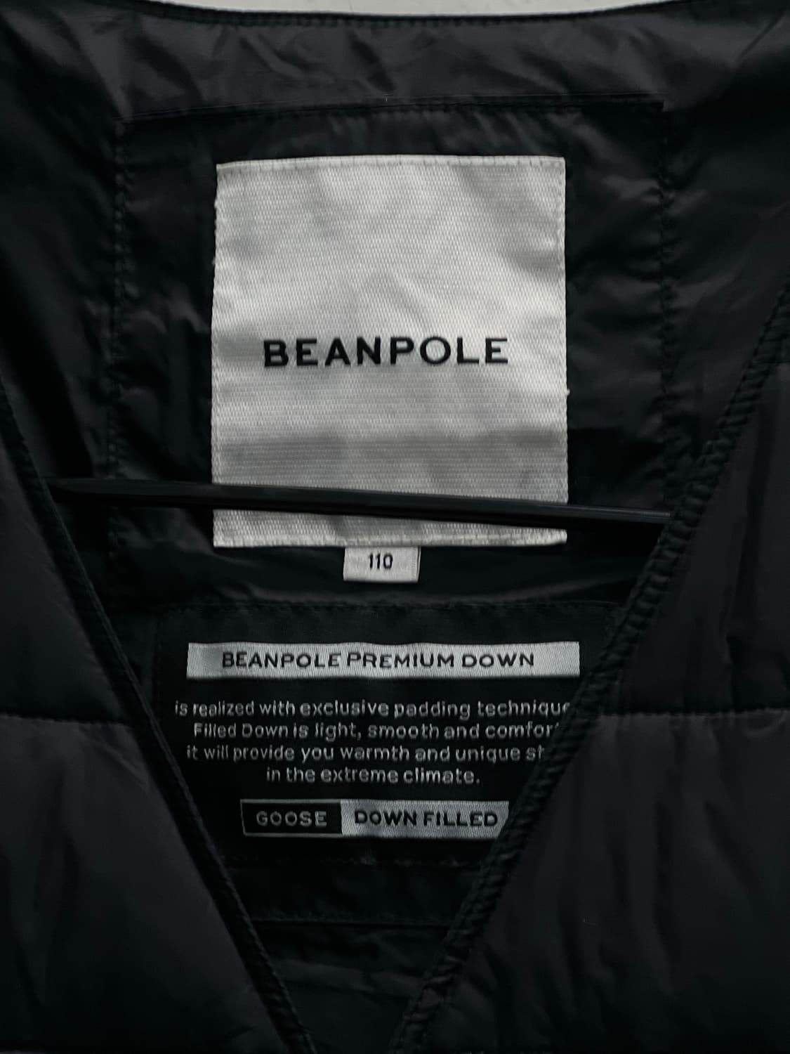 빈폴 구스다운 경량 패딩 조끼 블랙 상품이미지4