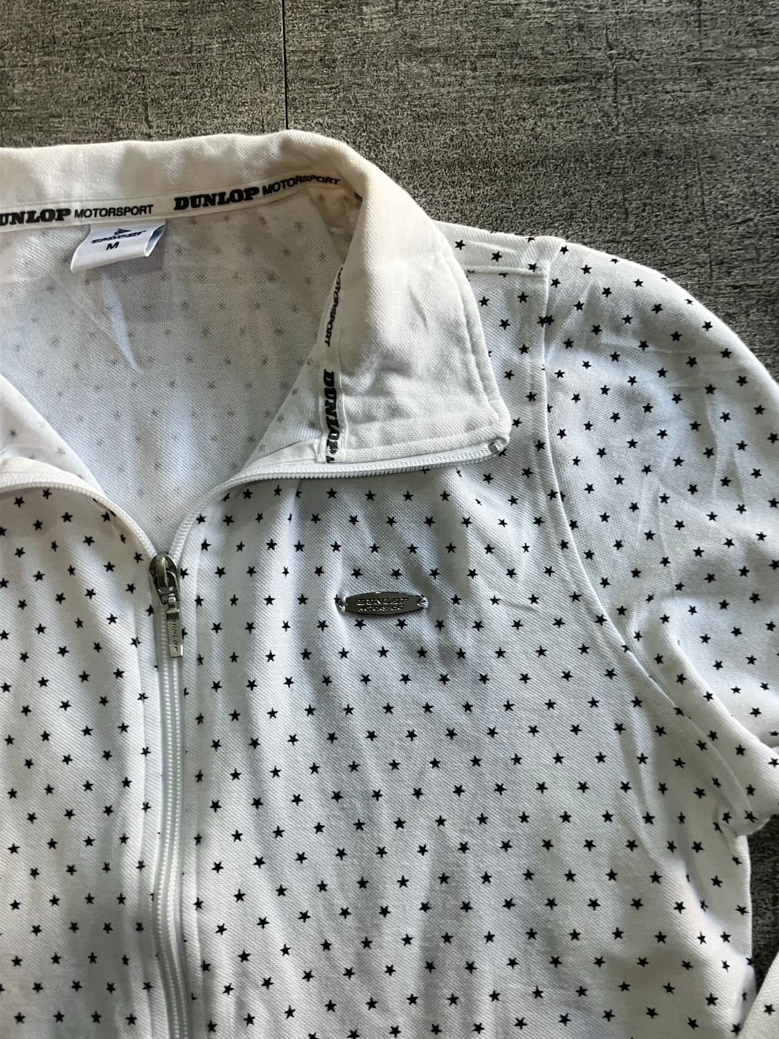 일본빈티지 Dunlop 핀터깔y2k 락펑크 별스타 져지집업자켓 상품이미지2