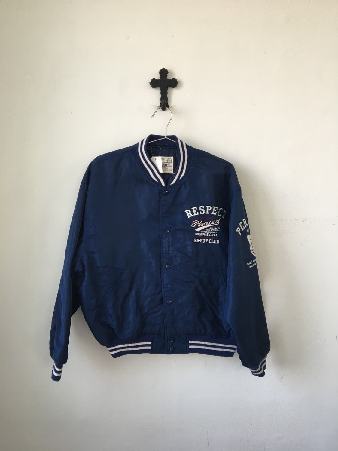 Lettering point bomber jacket 상품이미지2