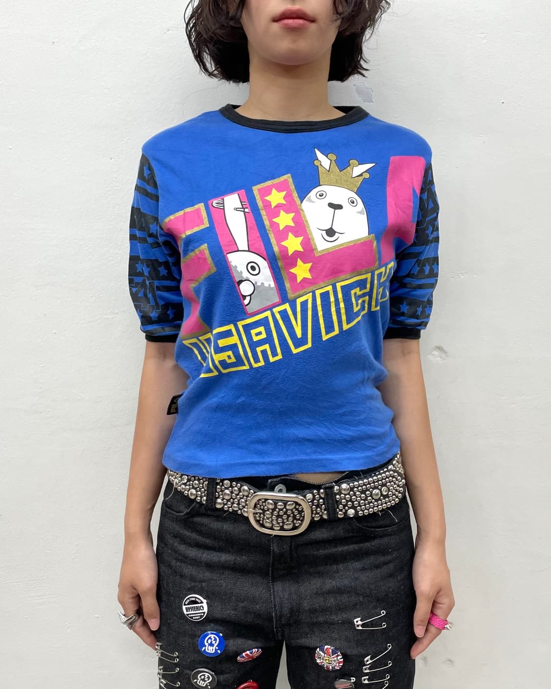 usavish rabbit star blue t-shirt 상품이미지2