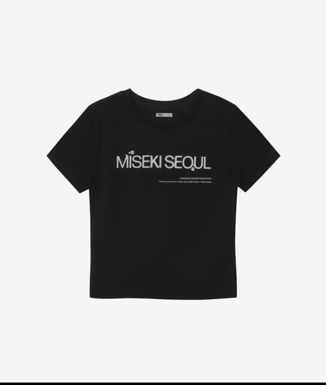 미세키서울 로고 숏 슬리브 블랙 반팔 티셔츠 상품이미지1