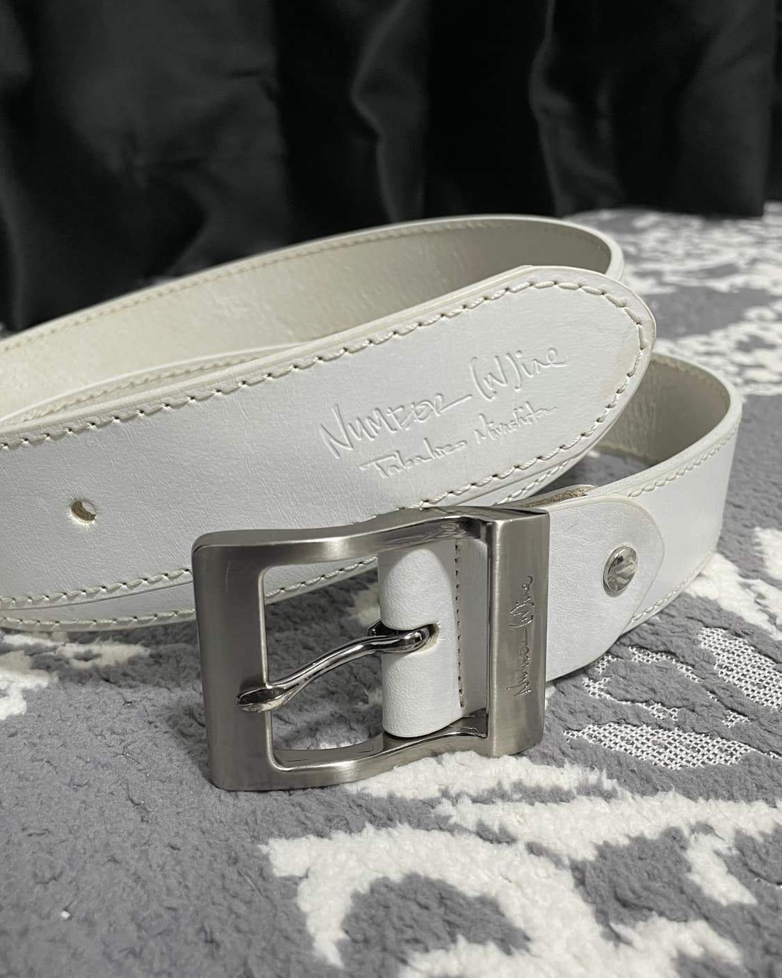Number (N)ine White Leather Belt 상품이미지1