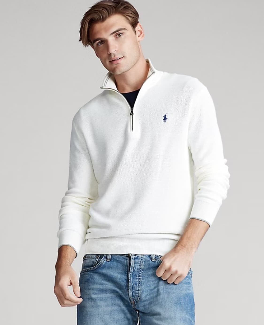 폴로 랄프로렌  코튼 하프 집업 스웨터  상품이미지2