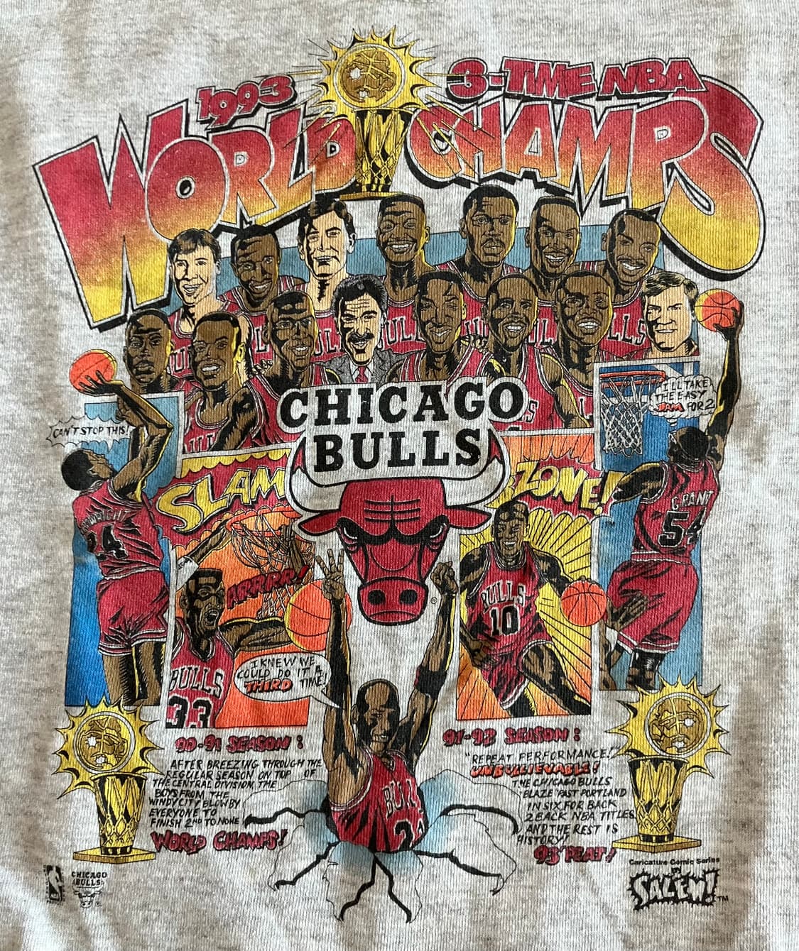 빈티지 USA 90s SALEM 살렘 스포츠웨어 시카고불스 스웻셔츠 M 상품이미지1