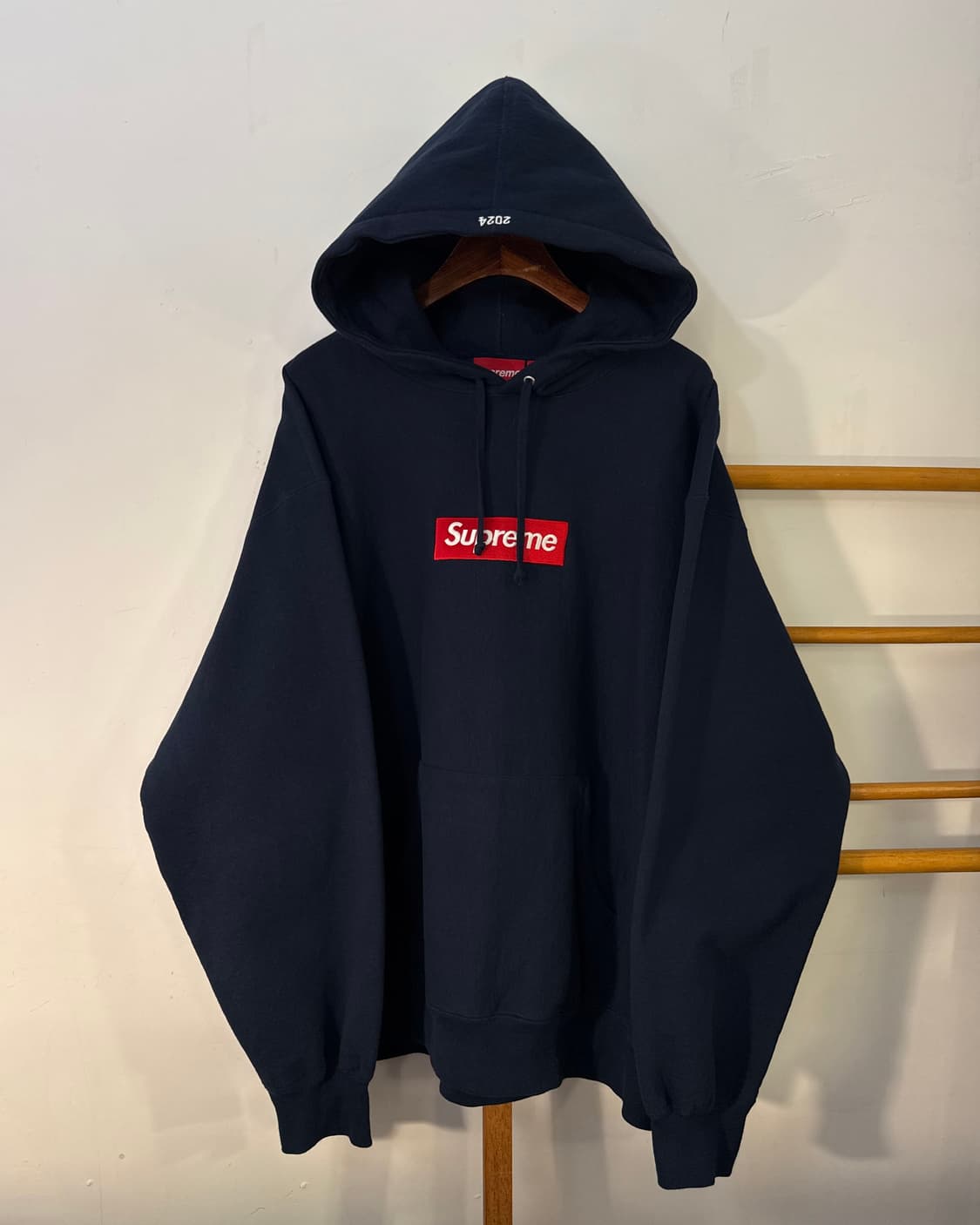 Supreme 레드 박스로고 오버핏 후드 상품이미지3