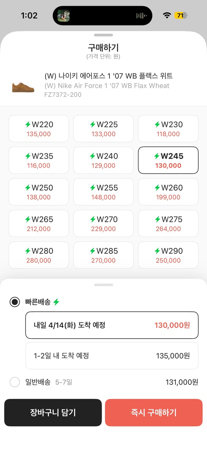 나이키 된장포스 245 상품이미지2