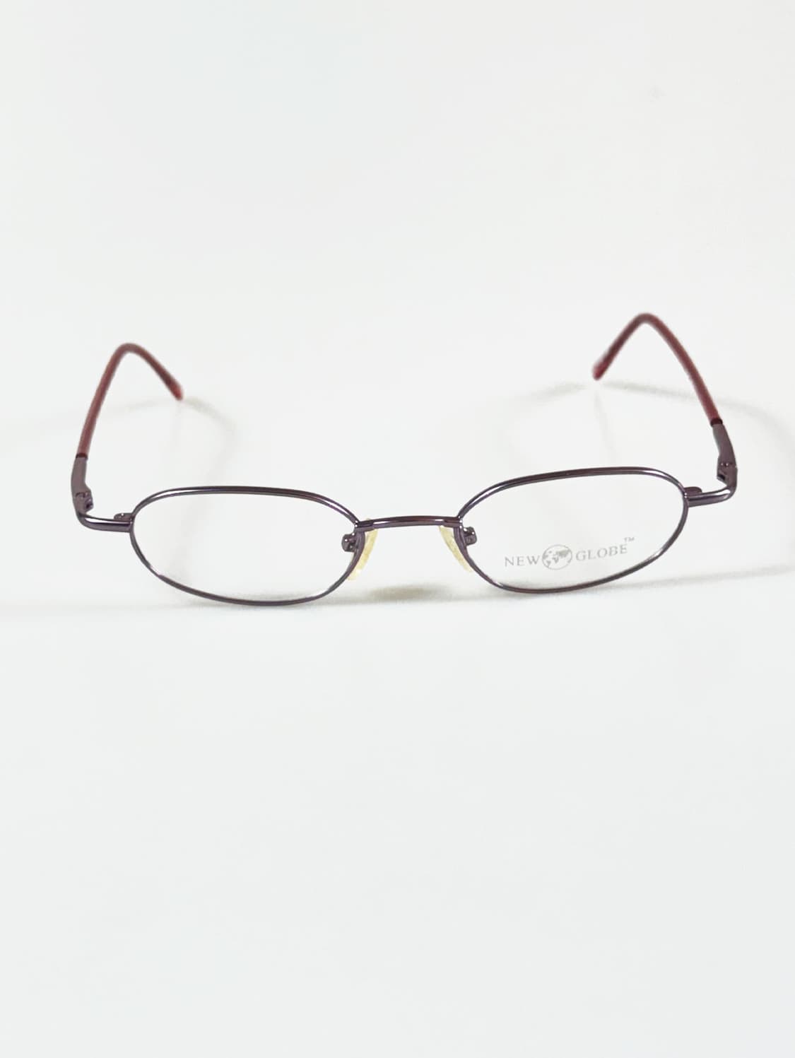 90s NEW GLOBE 라이트퍼플 슬림 오벌 빈티지 안경 상품이미지1