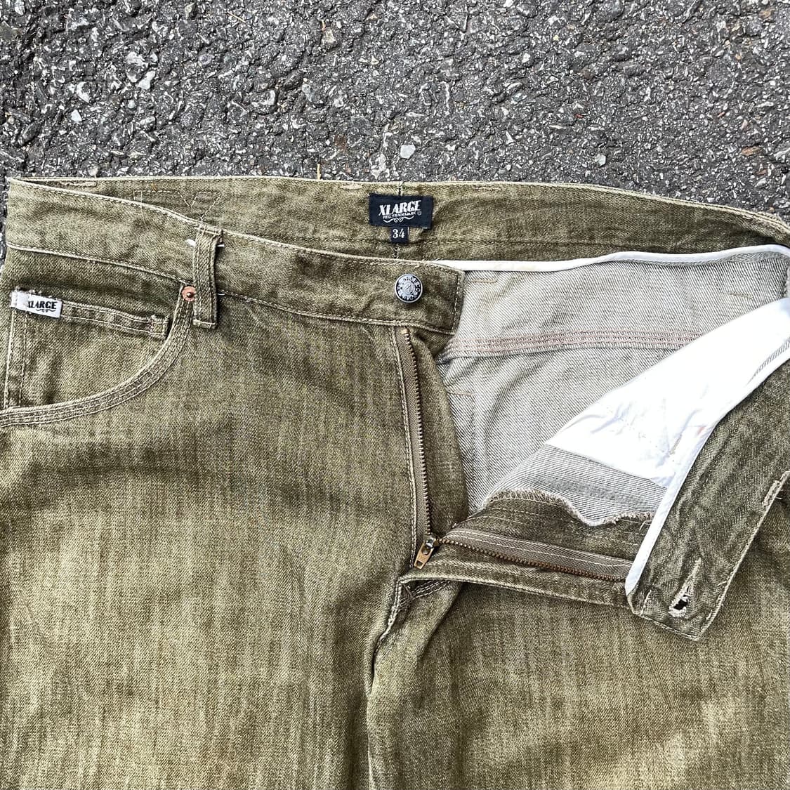 90s XLarge 엑스라지 5포켓 브라운 데님팬츠 상품이미지5
