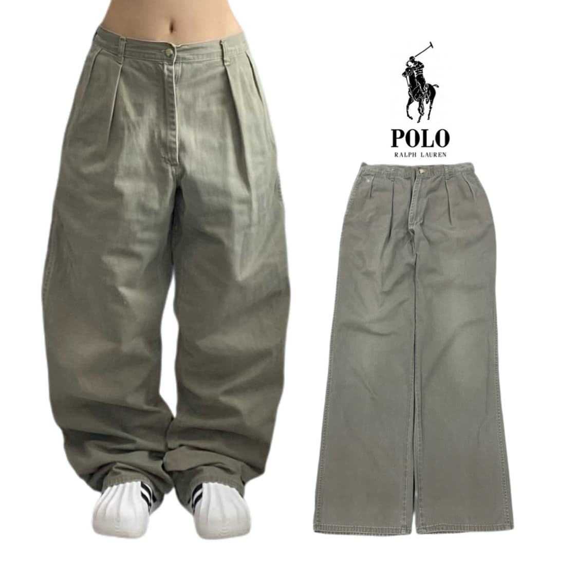 폴로 90s 페이딩 와이드 코튼 치노팬츠 상품이미지1