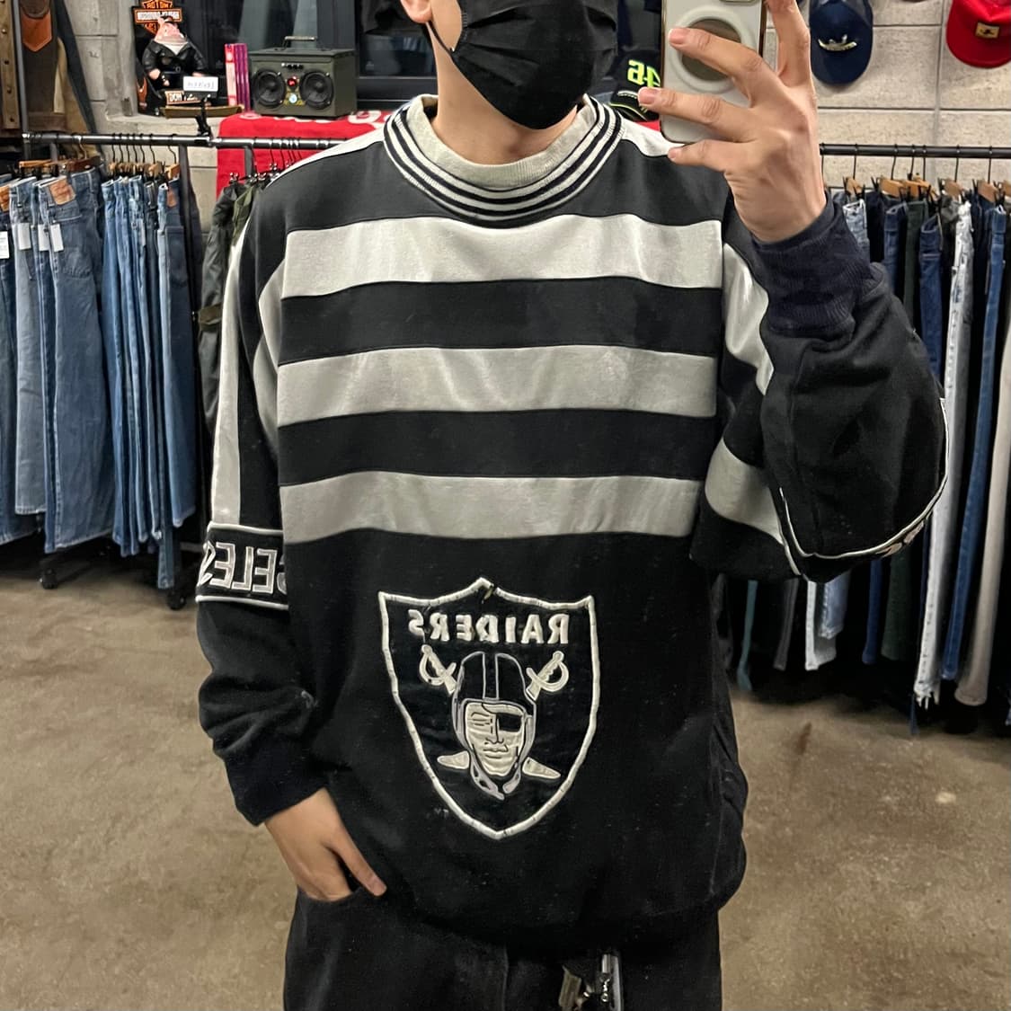 80-90s NFL 레이더스 스웻셔츠 (110) 상품이미지8