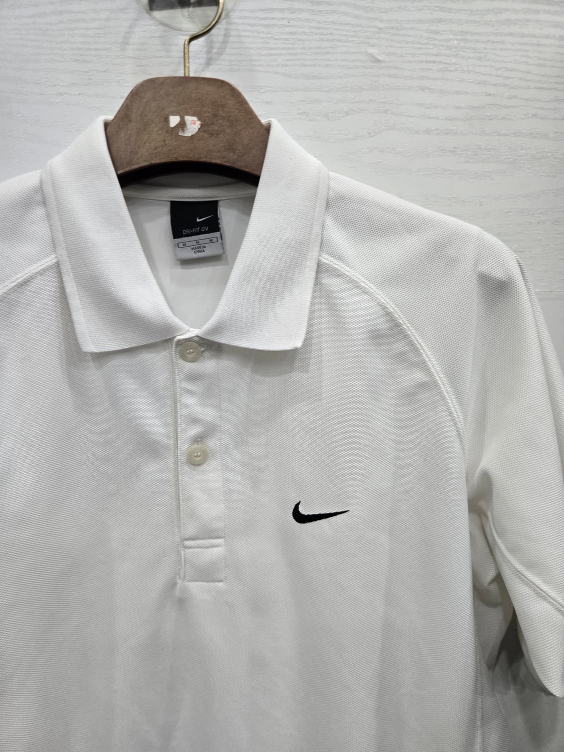 M,95,넉넉한핏 )) NIKE 나이키 카라 반팔티셔츠! 화이트 & 블랙 상품이미지2