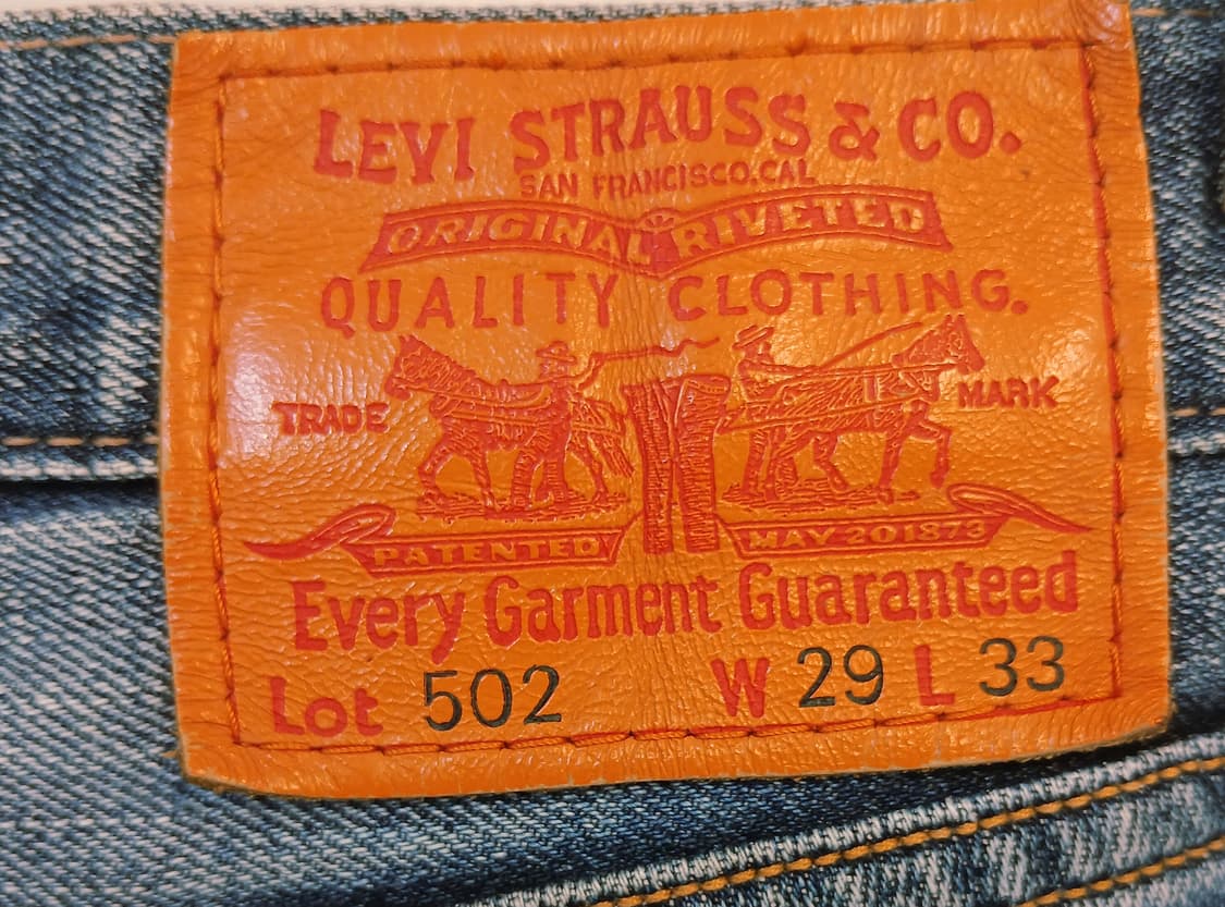  Levi's 502 워싱 테이퍼드 프린지 데님펜츠 상품이미지8
