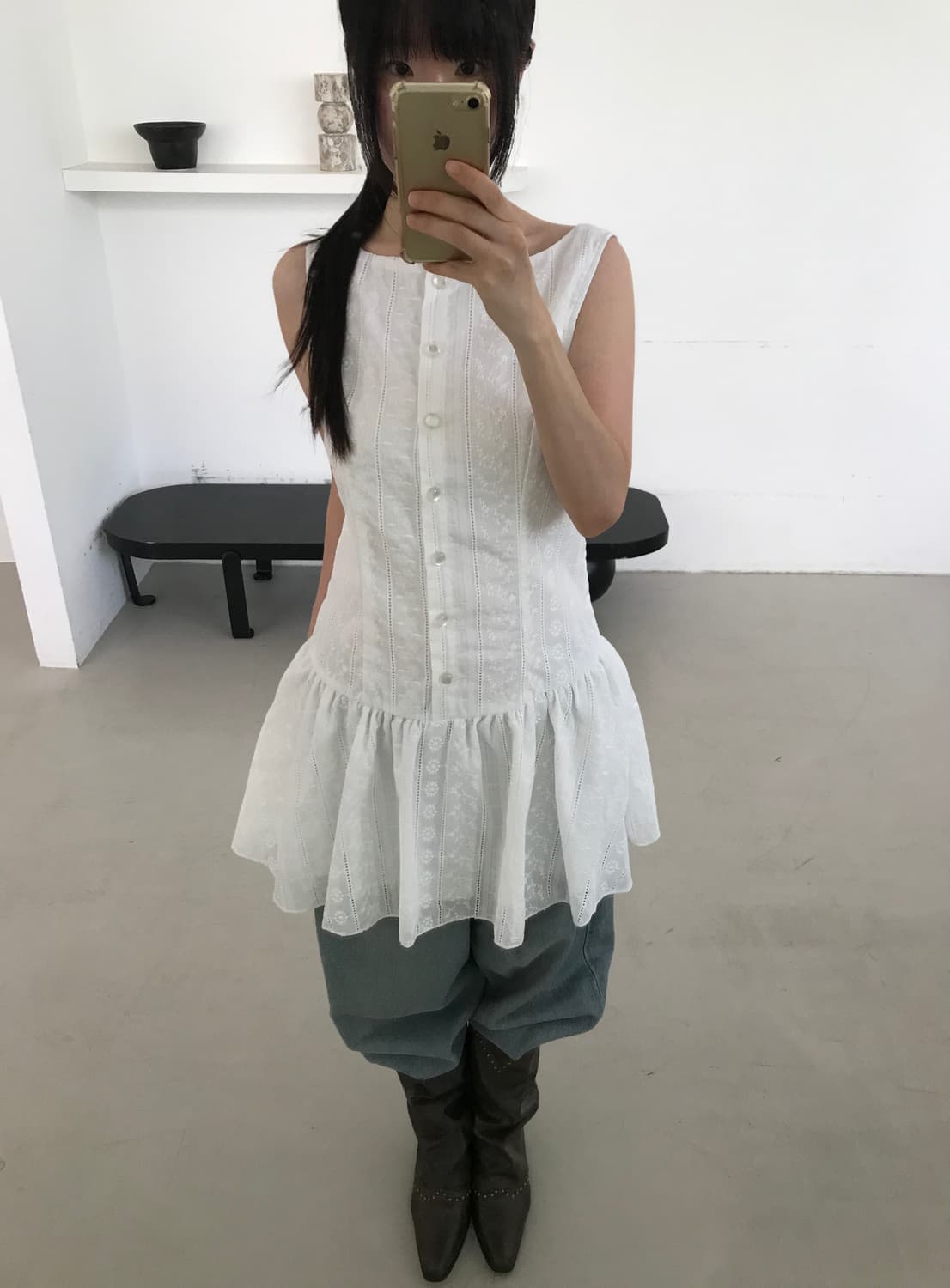 vintage lace sleeveless 상품이미지1