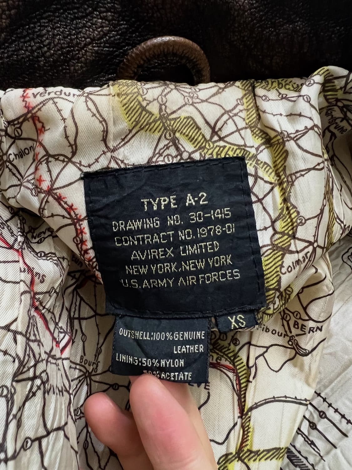 아비렉스 A-2 가죽자켓 상품이미지5