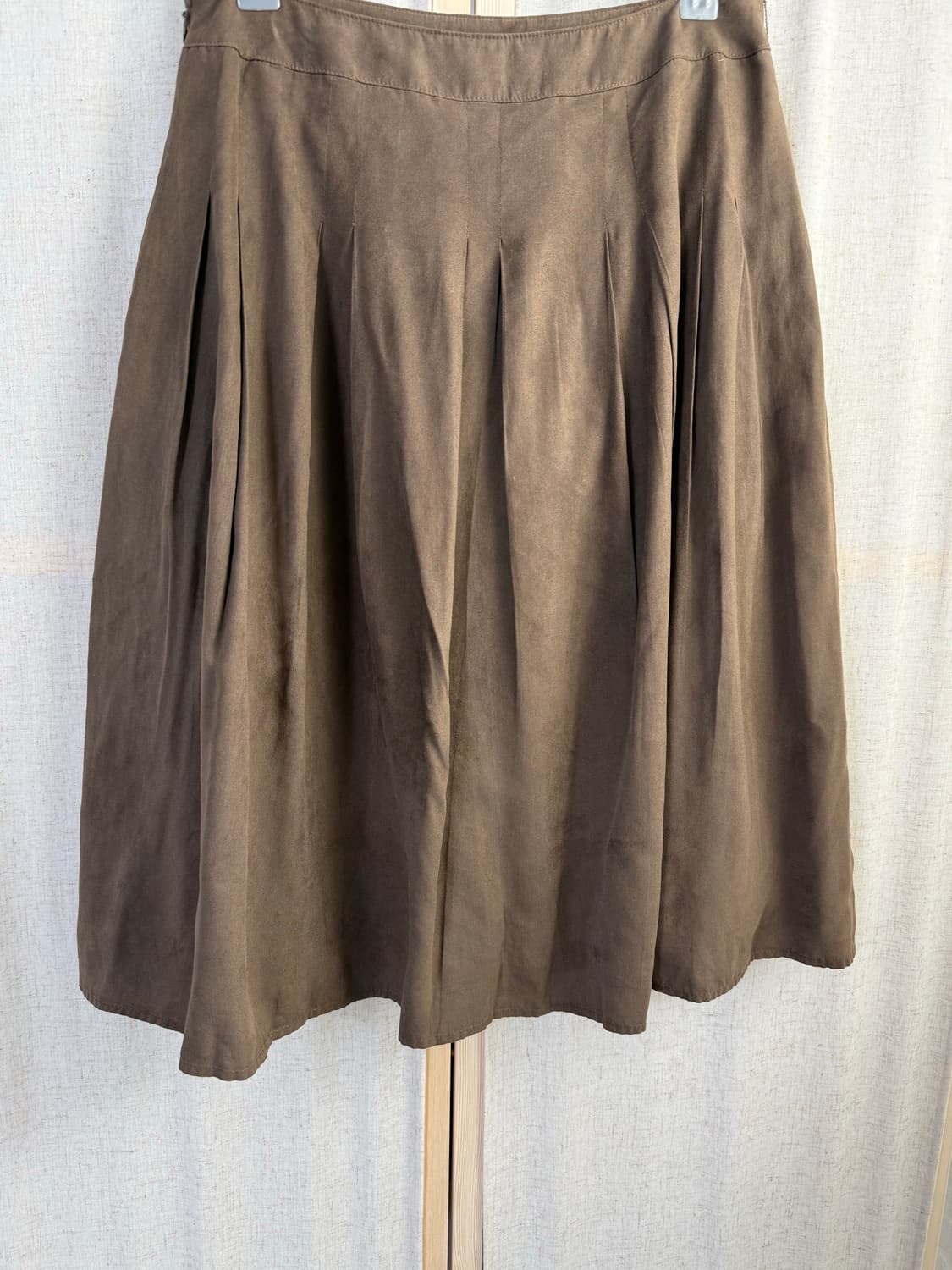 Two:c 벨루어 개더 미디스커트 상품이미지4