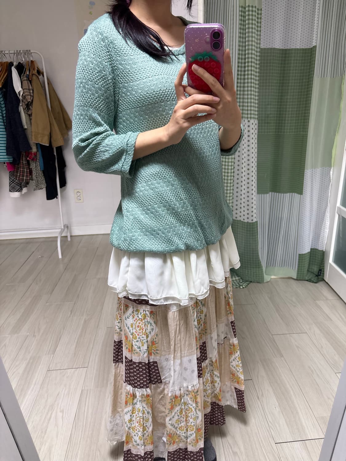 민트 레이어드 블라우스 상품이미지10