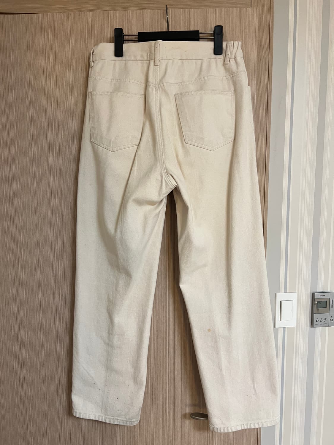 L 어널러코드 하프밴딩 와이드 크림진 상품이미지3