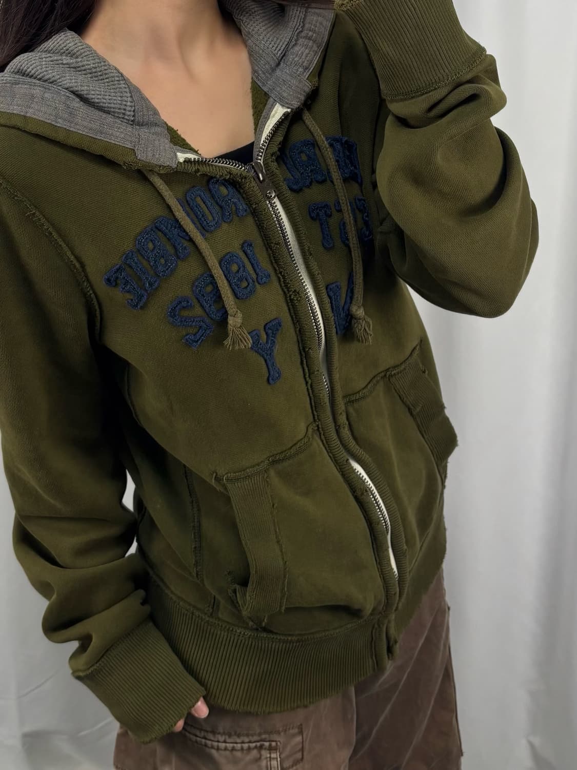 아베크롬비 카키 후드집업 상품이미지1