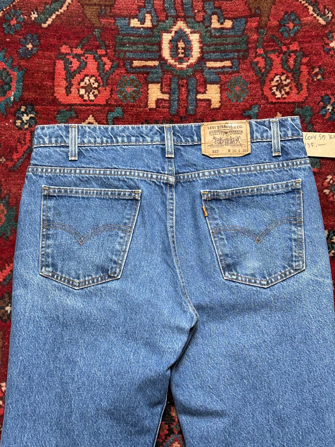 90's USA Made 리바이스 517 오렌지탭 부츠컷 플레어진 상품이미지6