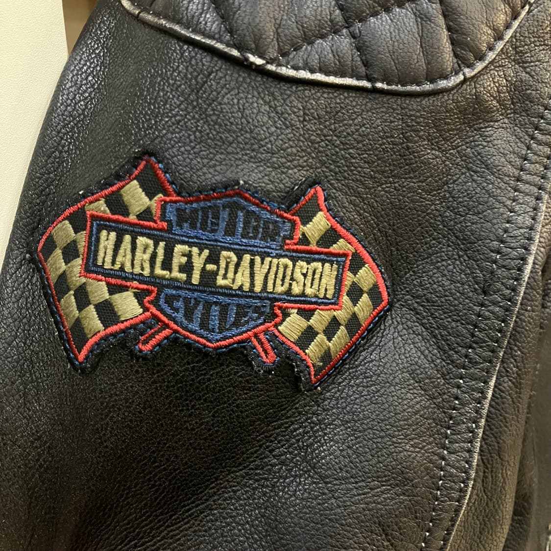 할리데이비슨 퀄팅 바이커 레더 자켓 S 상품이미지5