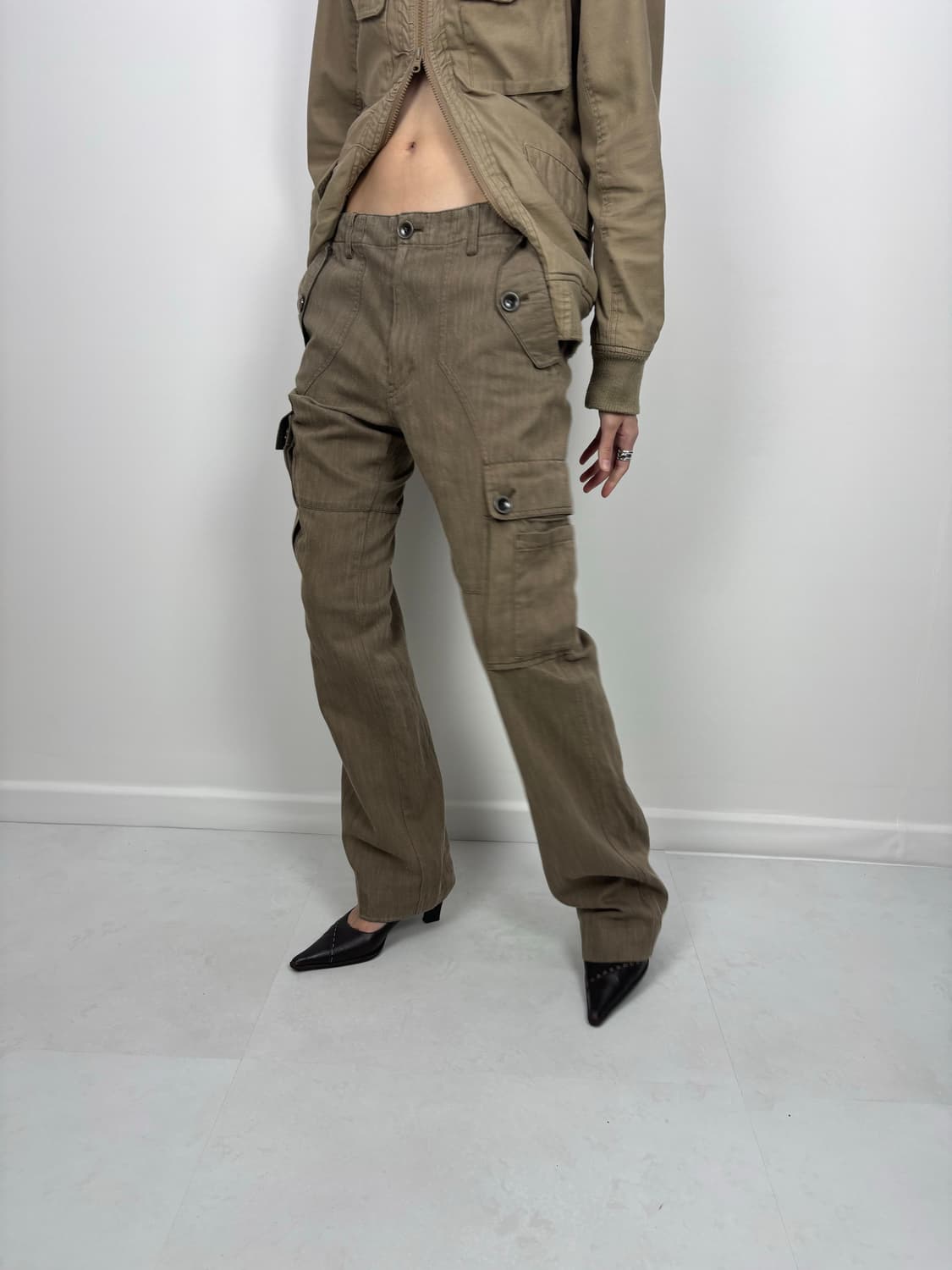 KHAKI BROWN CARGO PANTS 상품이미지6